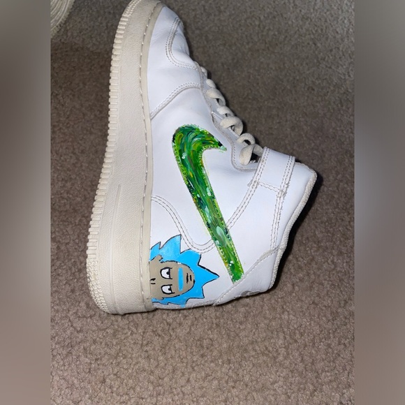 Rick & Morty custom Nike Air Force 1 high-top - Picture 4 of 12